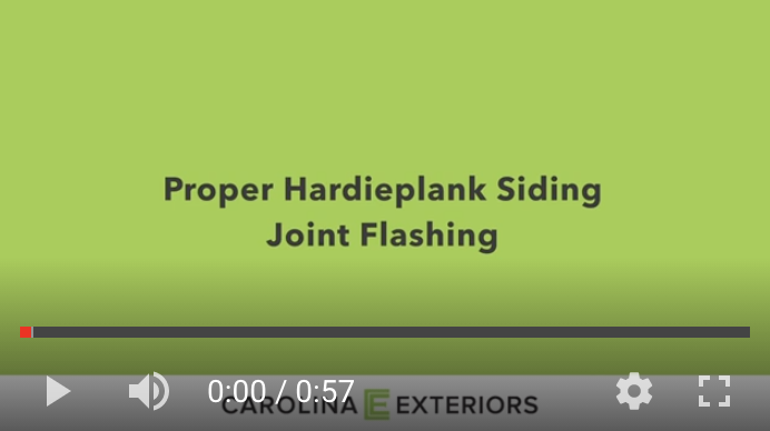 Proper Hardieplank Siding Joint Flashing