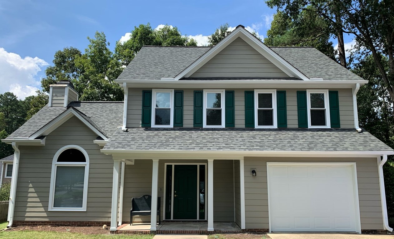 New roof on a home in Raleigh, NC