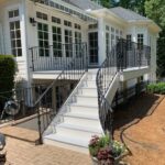 Restored white wood deck in Cary, NC