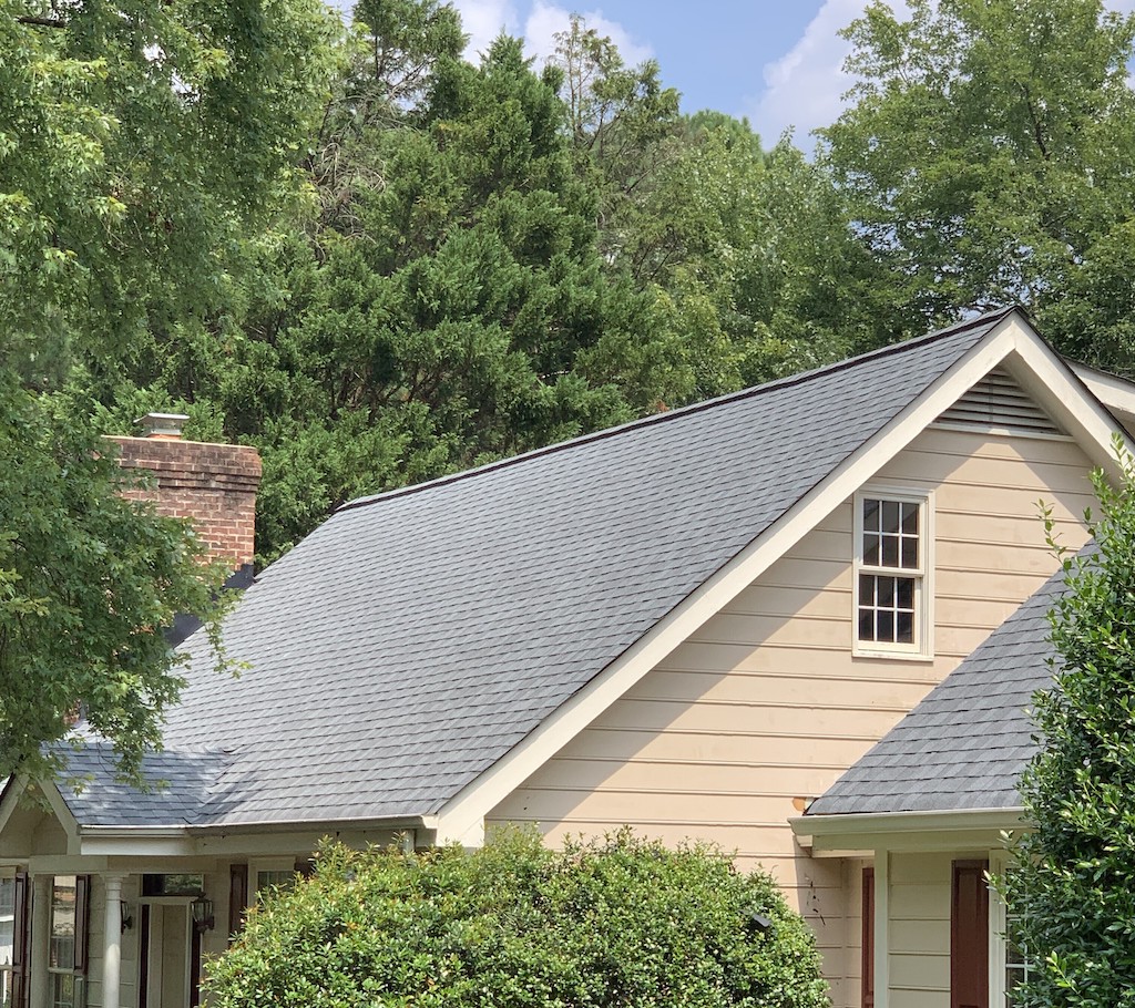 The side of the McNeil home after a CertainTeed Roof Replacement