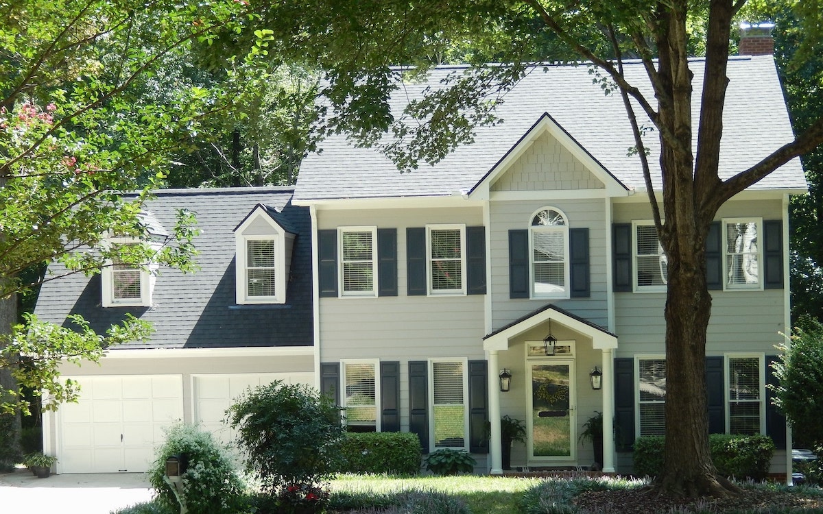 Home in Apex with new James Hardie siding and trim and windows