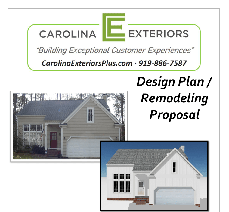 Carolina Exteriors design plan and remodeling